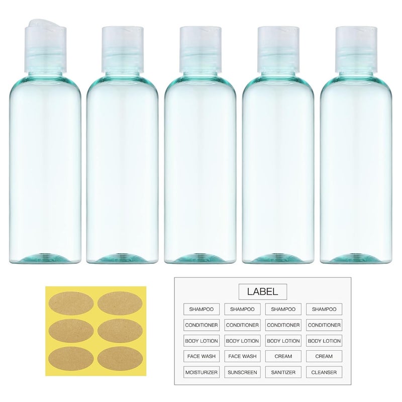 owlyee Travel Bottles for Toiletries 3.4 oz - Travel Size Containers for Shampoo Plastic - Small Empty Lotion Squeeze Bottle for Liquid TSA Approved - Leak Proof Mini Conditioner Refillable 100ml - Image 1